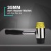 35Mm Soft Mallet Double Face Soft Rubber Mallet Hammer with Non Slip Grip Silver B07VFH8WZH
